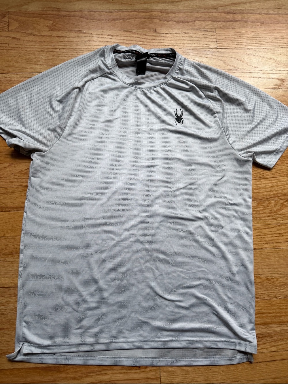 Spyder Men’s Short Sleeve Performance Tee — Light Gray Pattern